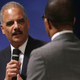 Attorney General Eric Holder speaks as columnist Jonathan Capehart looks on during a session at the sixth annual Washington Ideas Forum, hosted by the Aspen Institute and The Atlantic, Oct. 29, 2014, in Washington, D.C.
Alex Wong/Getty Images